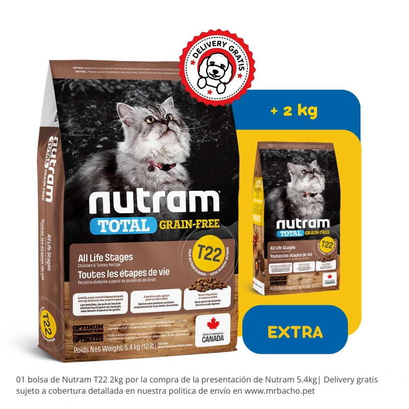 Nutram T22 All Life Stages Cat Total Grain-Free Chicken & Turkey Recipe