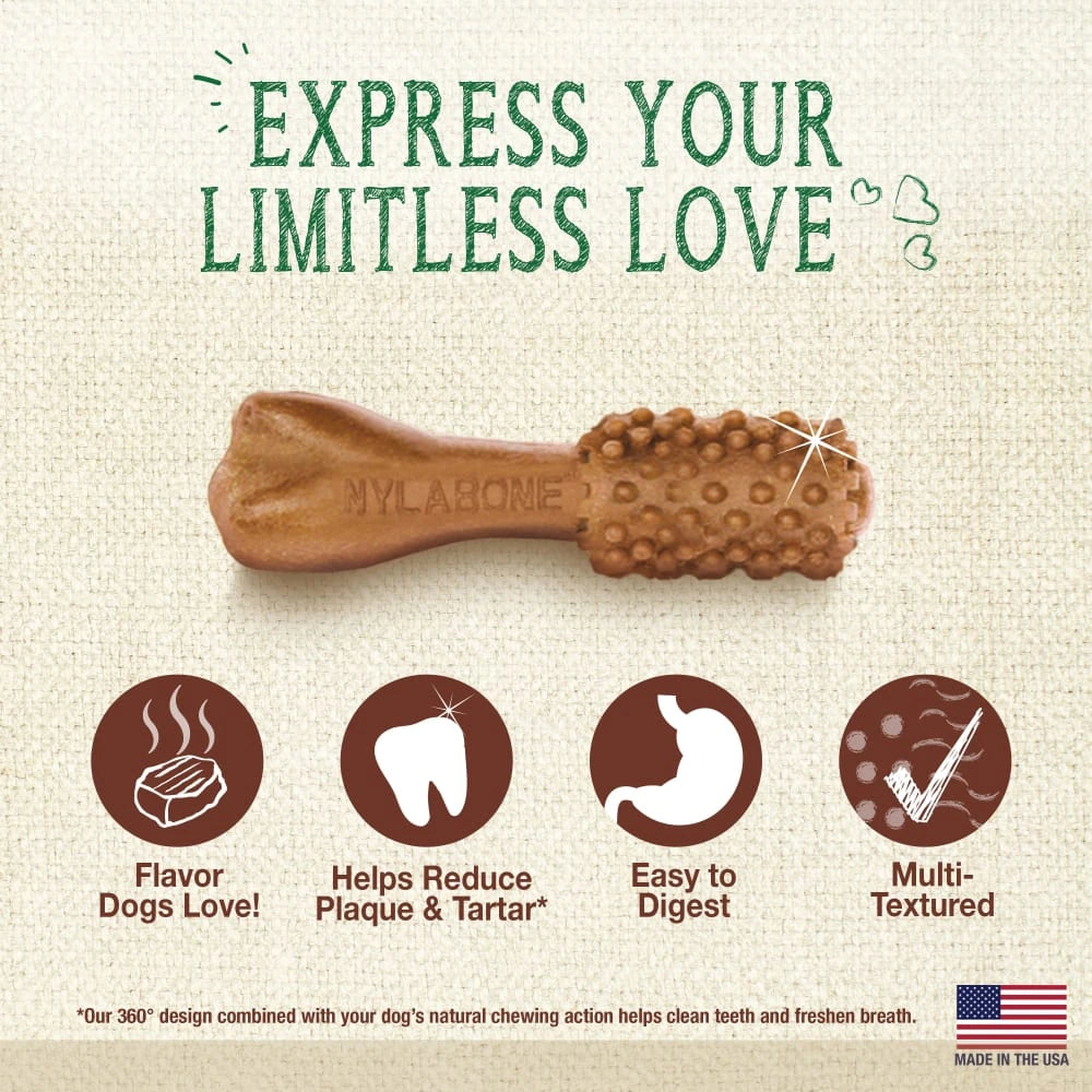 Nylabone Nutri Dent - Snack Dental Masticable Sabor Filet Mignon