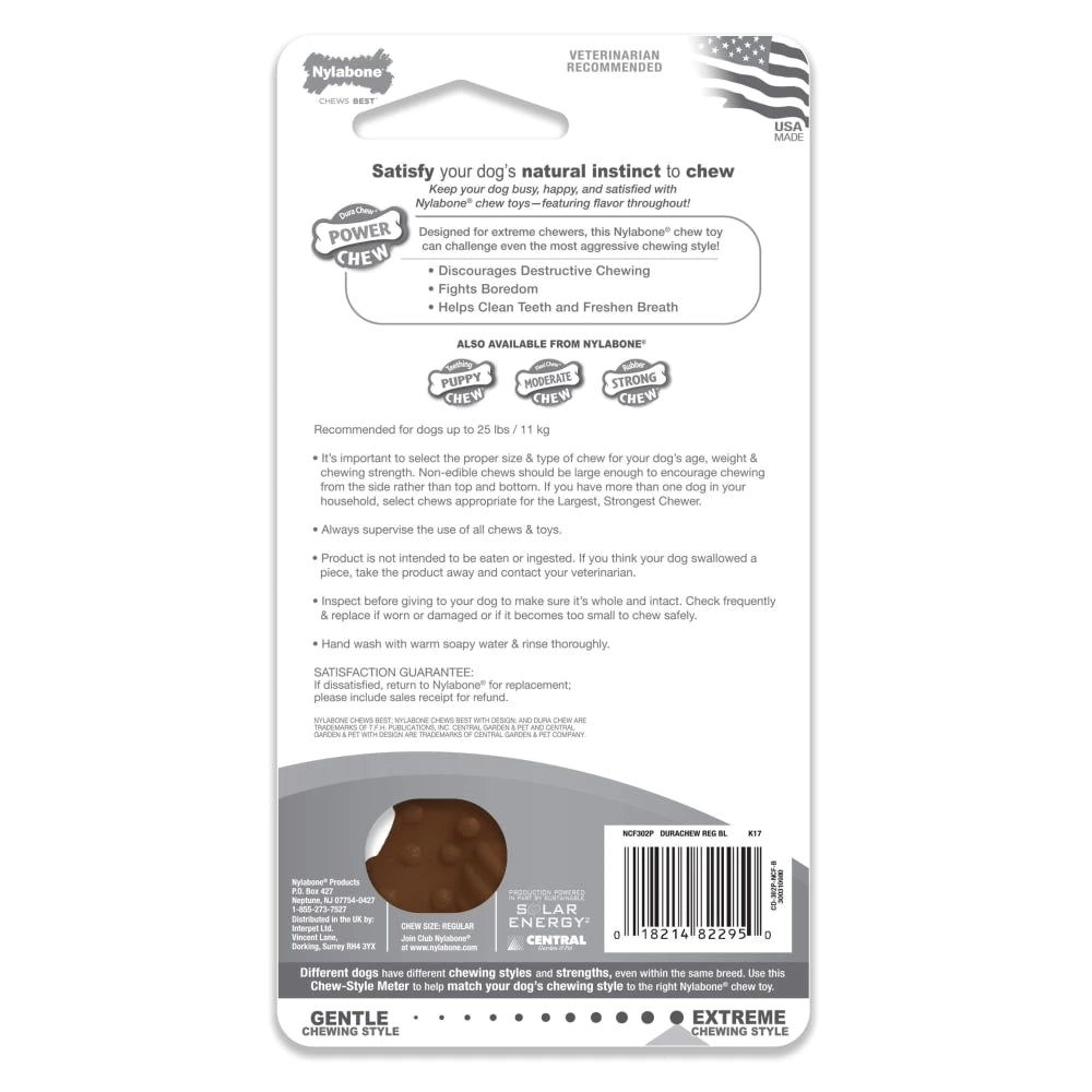 Nylabone Power Chew Groove Bone - Juguete masticable para perros