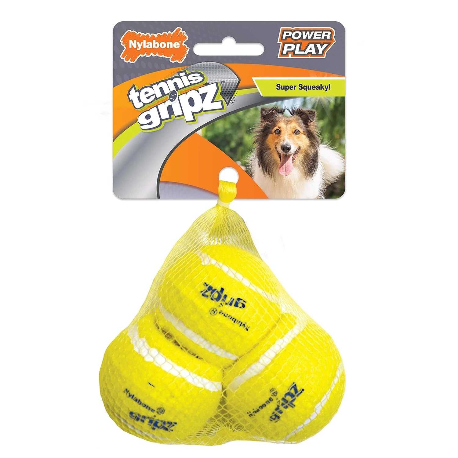 Nylabone Power Play Tennis Gripz - Pelota de tenis para perros