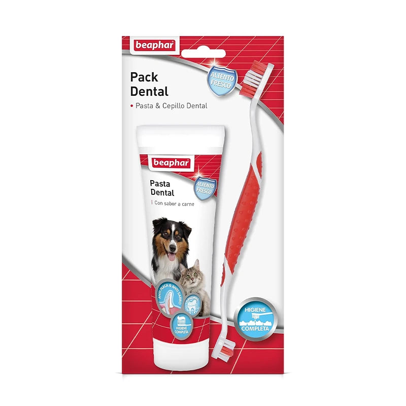 Beaphar Pack Dental Pasta & Cepillo Dental para perros y gatos