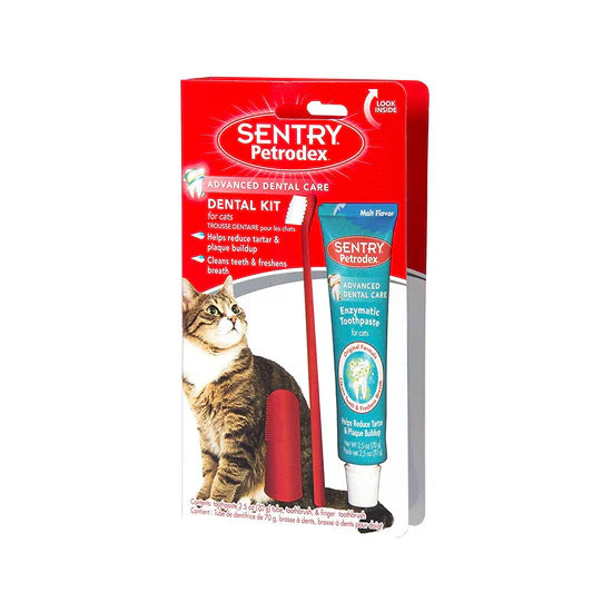 Sentry Petrodex Dental Kit Pasta Dental Enzimática para gatos sabor Malta