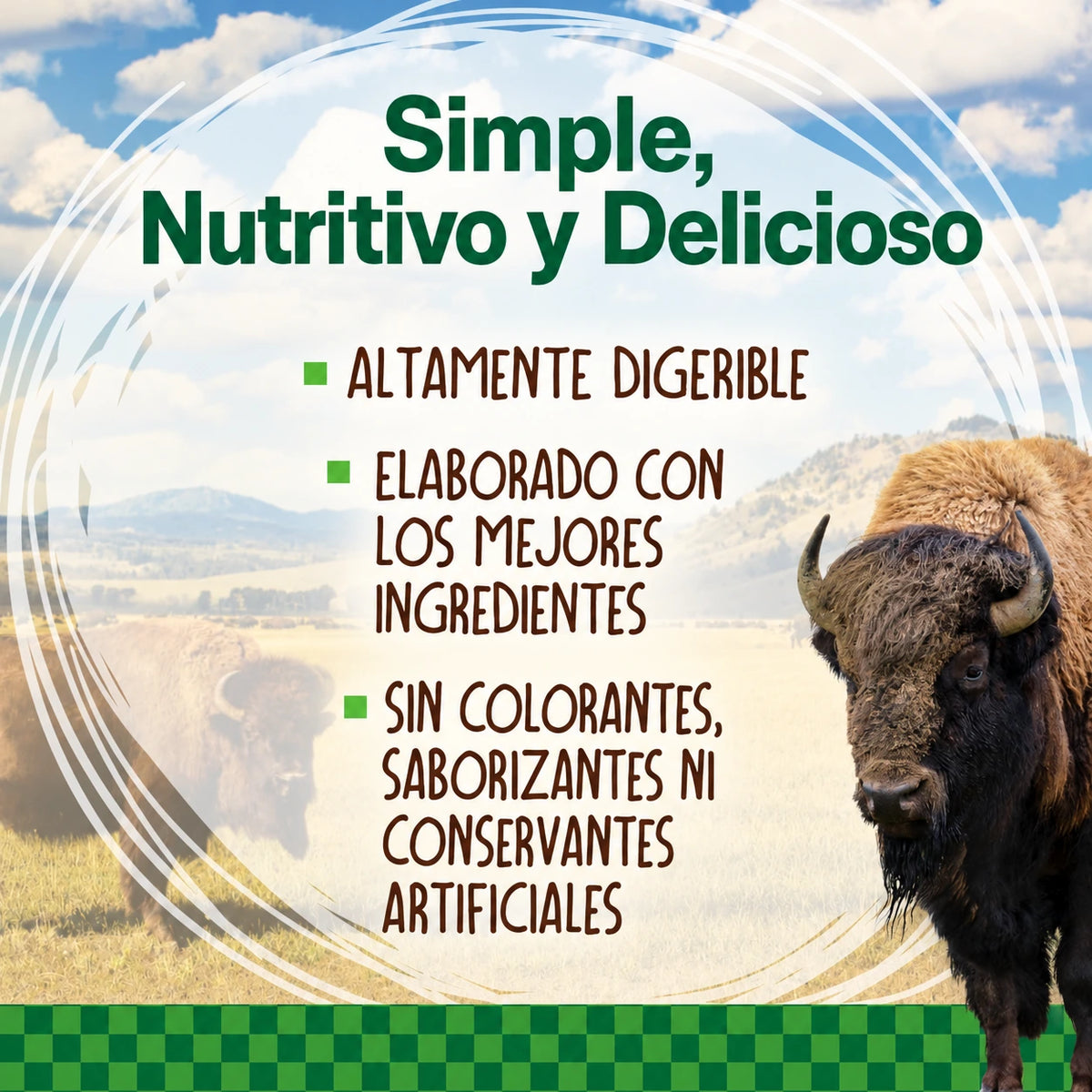 Nylabone Healthy Edibles Wild – Snack Masticable Sabor Bisonte Large