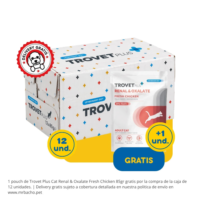 Trovet Plus Cat Renal & Oxalate Fresh Chicken Pouch