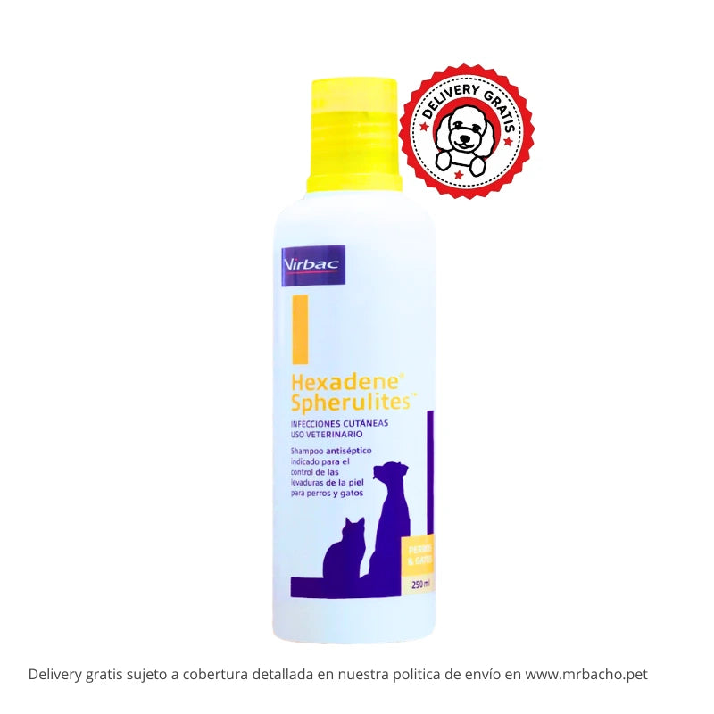 Virbac Hexadene Spherulites Shampoo para perros y gatos