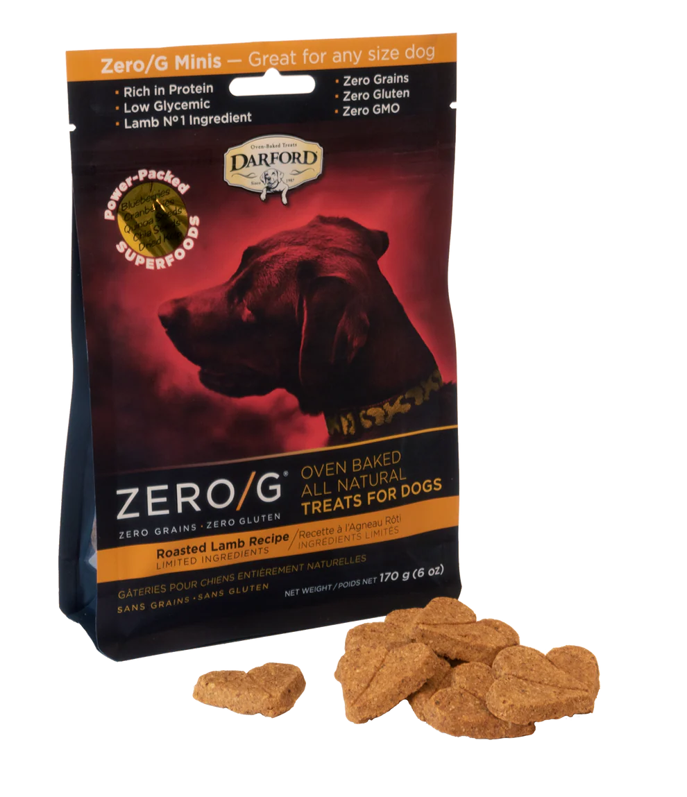 Darford Grain-Free Zero/G Minis Treats Receta de Cordero Asado para Perros