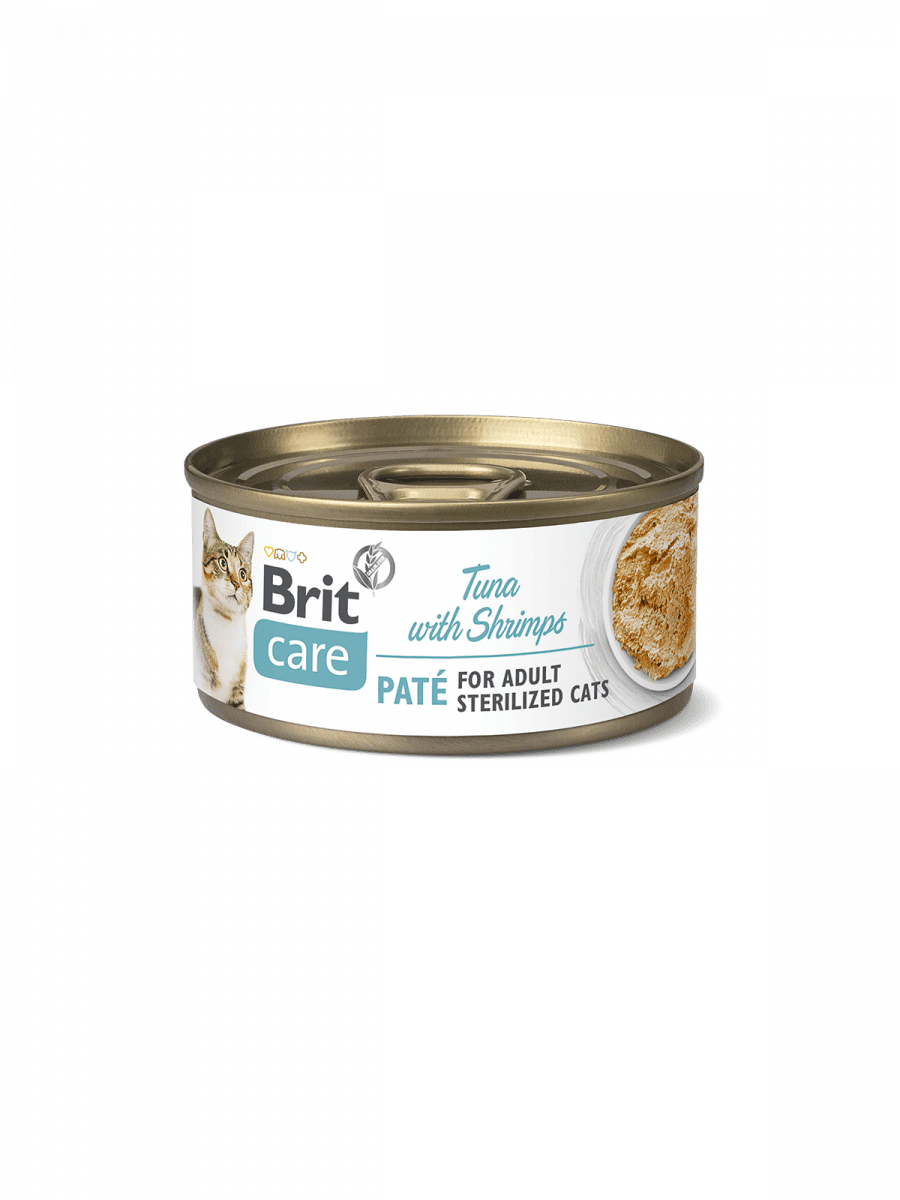 Brit Care Cat Sterilized Lata Tuna with Shrimp 70gr