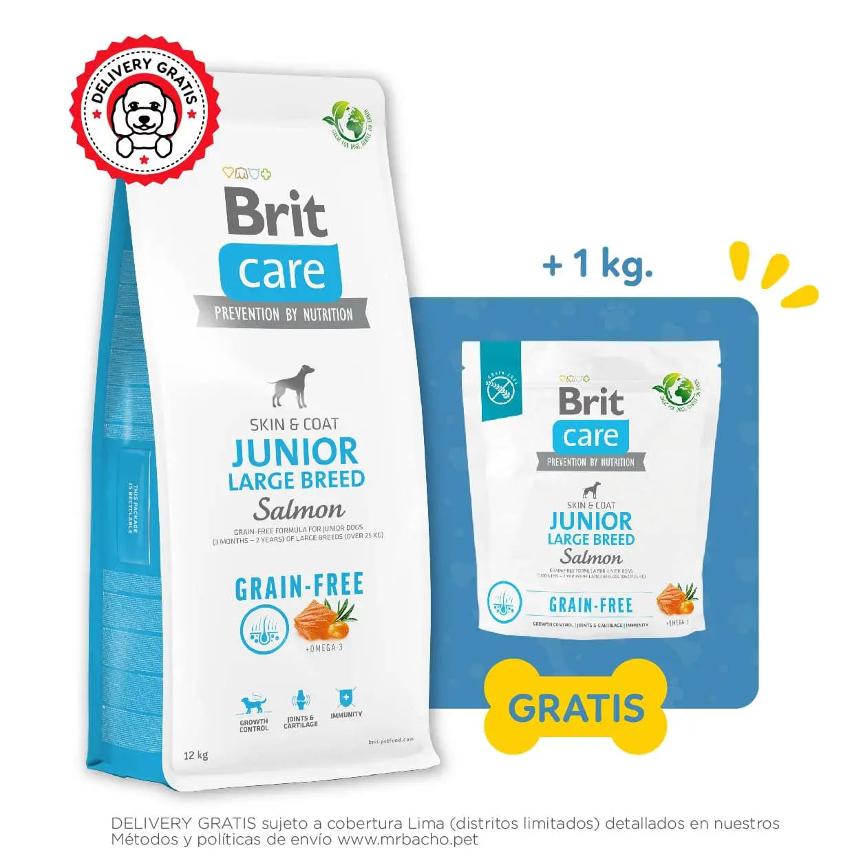 Brit Care Dog Grain-free Junior Large Breed Salmón