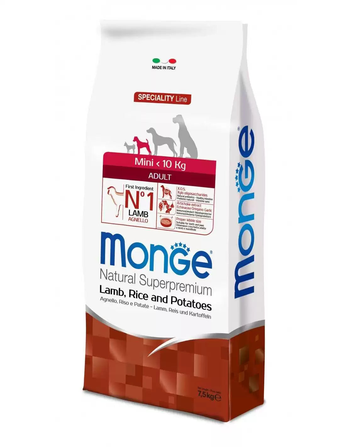 Monge Canine Mini Adult Cordero, Arroz y Papas
