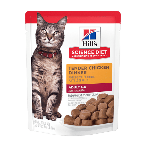 Hills SD Feline Tender Chicken Dinner Adult 1-6 Pouch