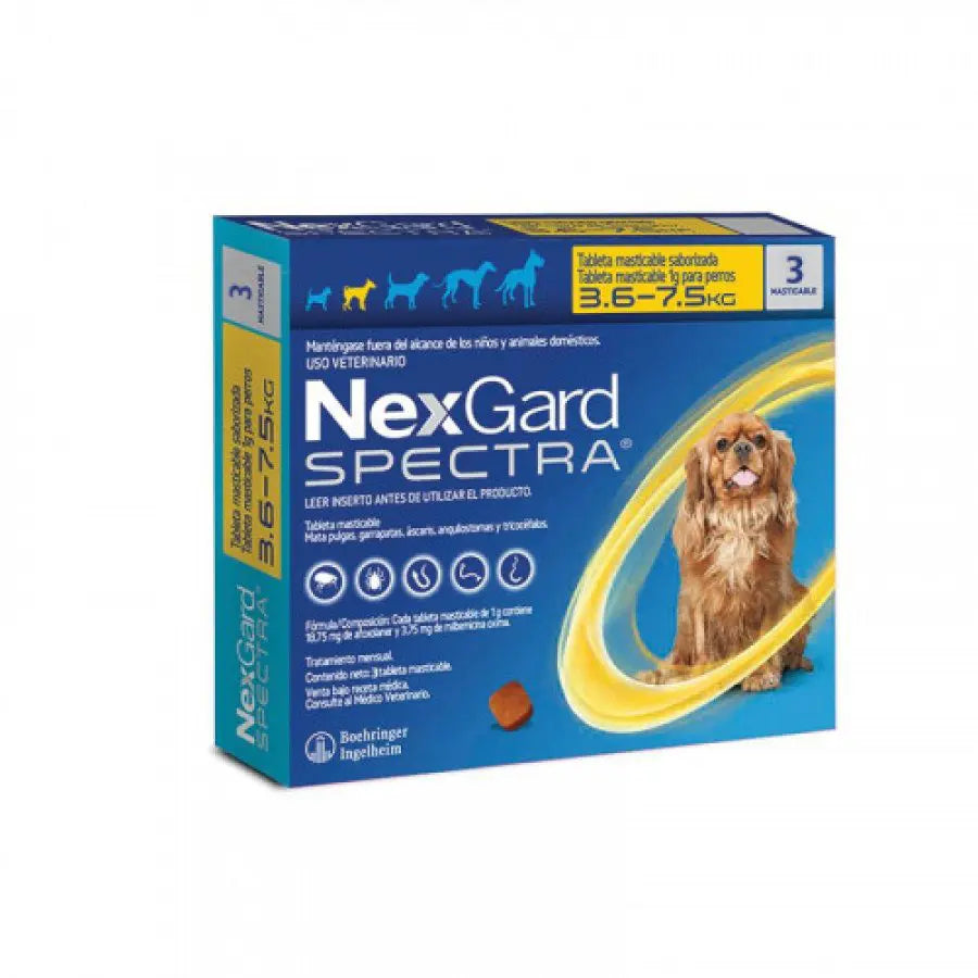 Nexgard Spectra S x 3 Tab (3.6-7.5kg)