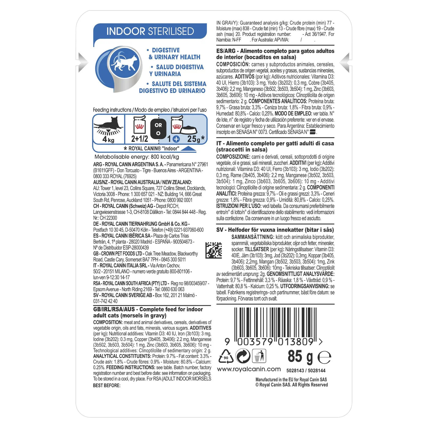 Royal Canin FHN Indoor Sterilized Morsels in Gravy