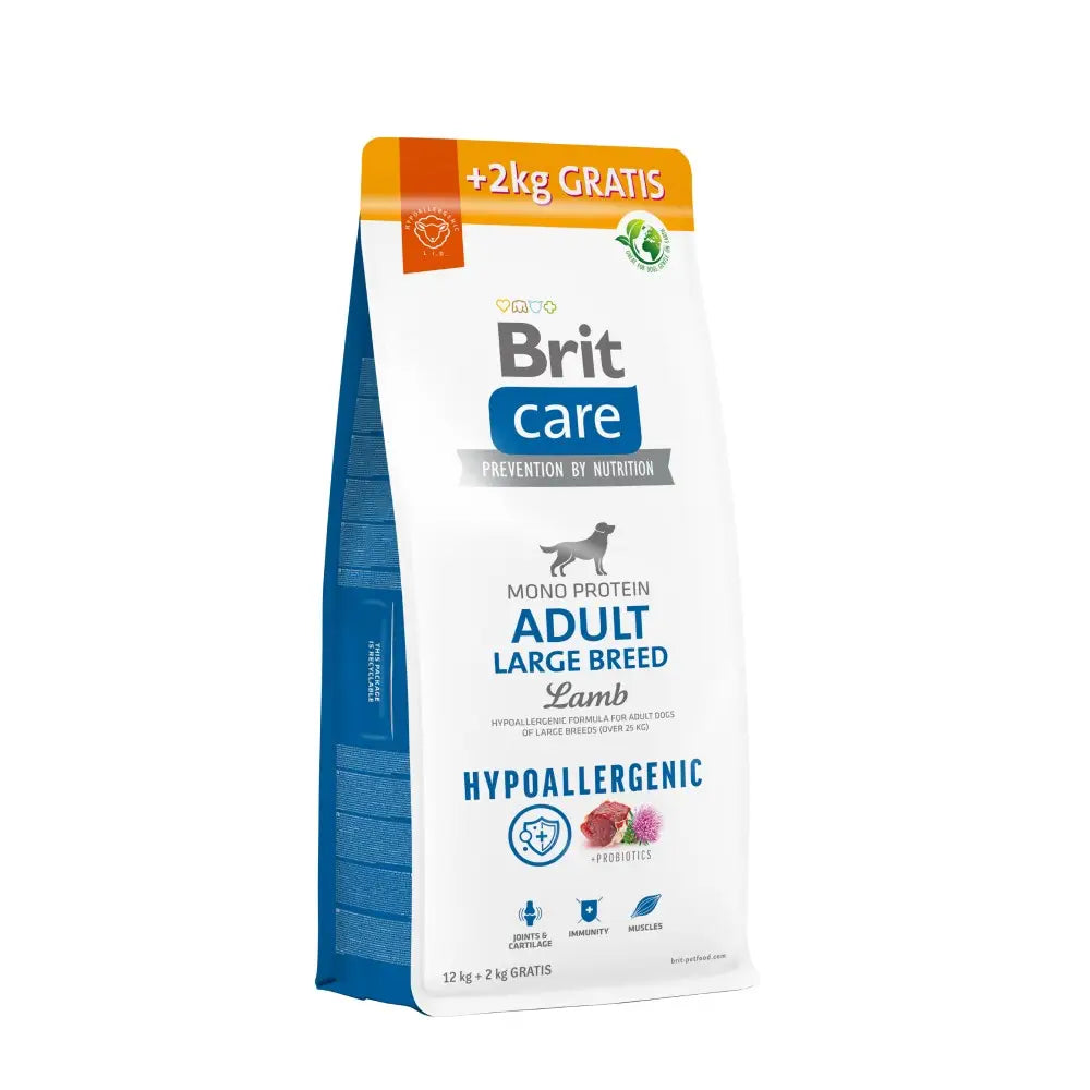 Brit Care Dog Hypoallergenic Adult Large Breed Lamb 12+2KG